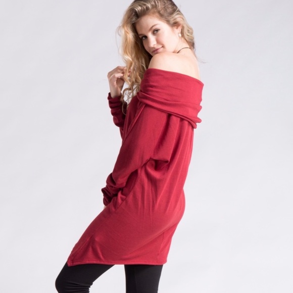 ✨Restock Off the Shoulder Tunic✨ - Picture 2 of 4